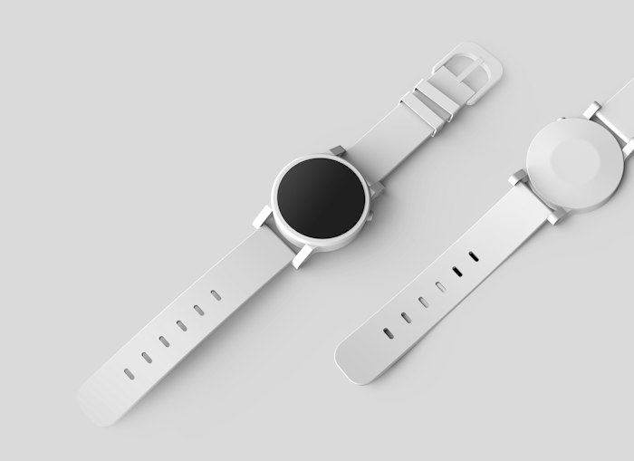 Wristwatch on a light background